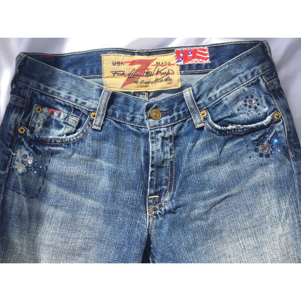 7 FOR ALL MANKIND DISTRESSED JEANS